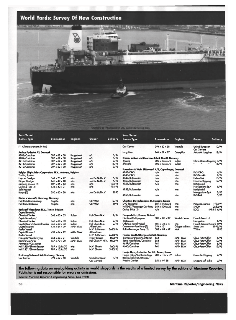 Maritime Reporter Magazine, page 52,  Jun 1994