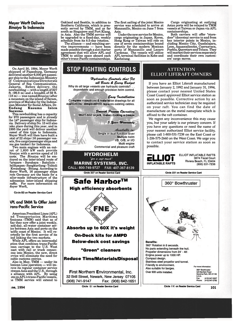 Maritime Reporter Magazine, page 91,  Jun 1994