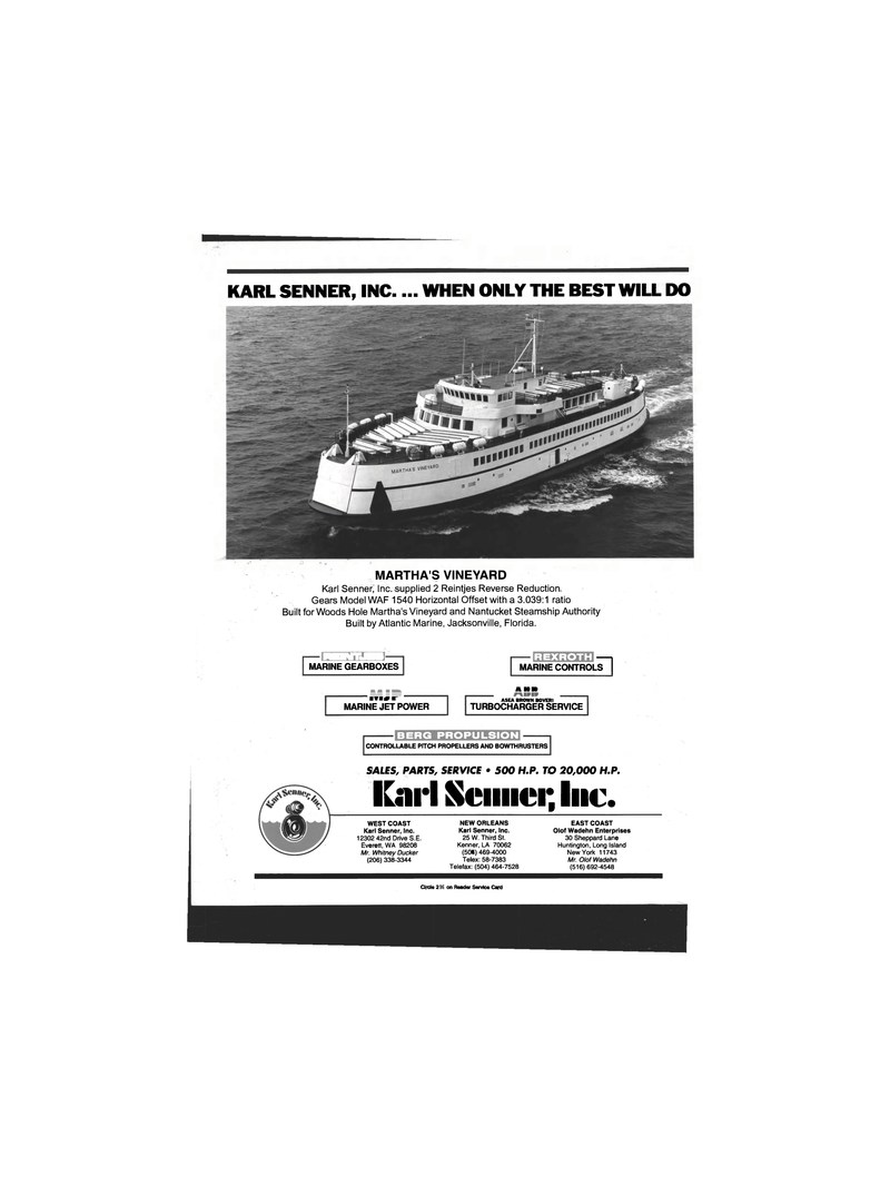 Maritime Reporter Magazine, page 4th Cover,  Aug 1994