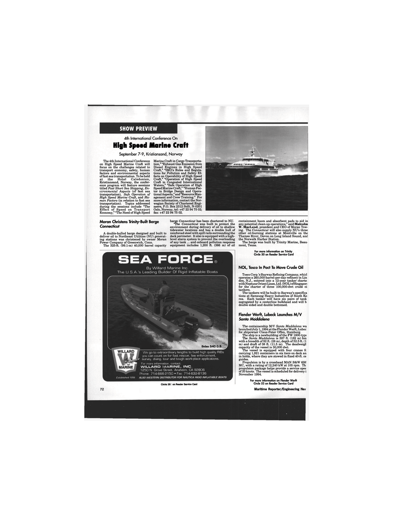 Maritime Reporter Magazine, page 90,  Aug 1994