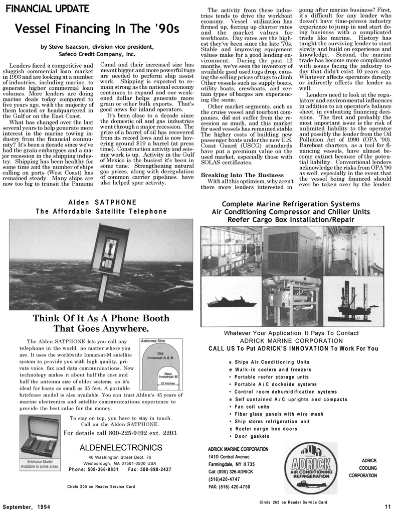 Maritime Reporter Magazine, page 9,  Sep 1994