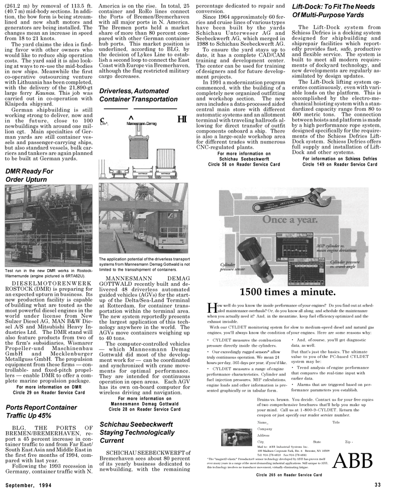 Maritime Reporter Magazine, page 31,  Sep 1994