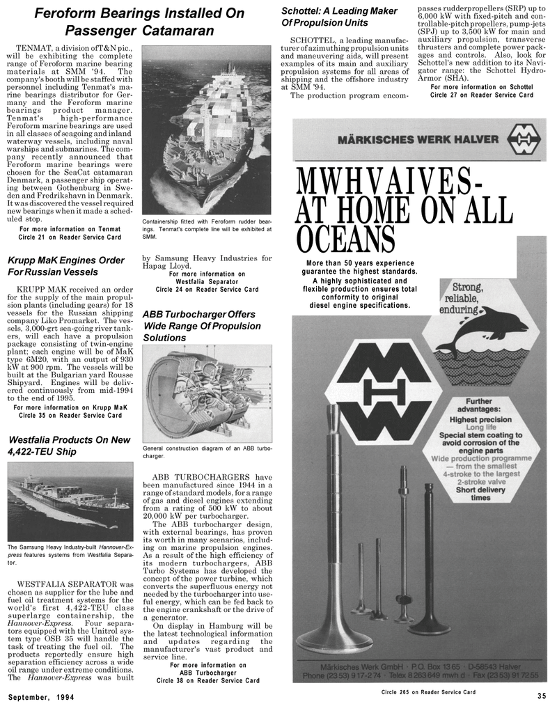 Maritime Reporter Magazine, page 33,  Sep 1994