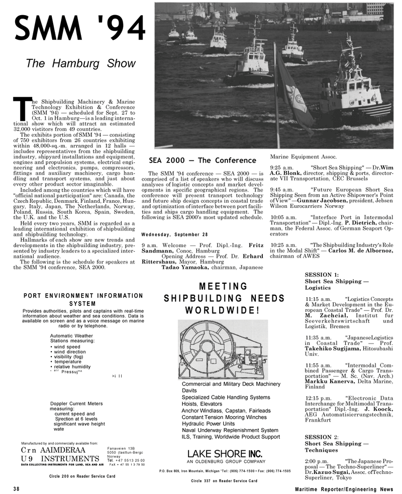 Maritime Reporter Magazine, page 36,  Sep 1994