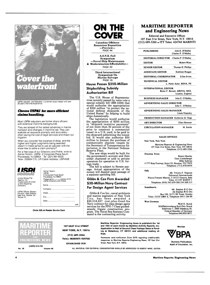 Maritime Reporter Magazine, page 2,  Sep 15, 1994