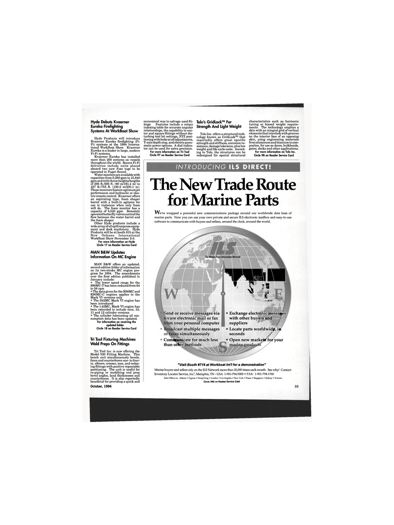 Maritime Reporter Magazine, page 47,  Oct 1994