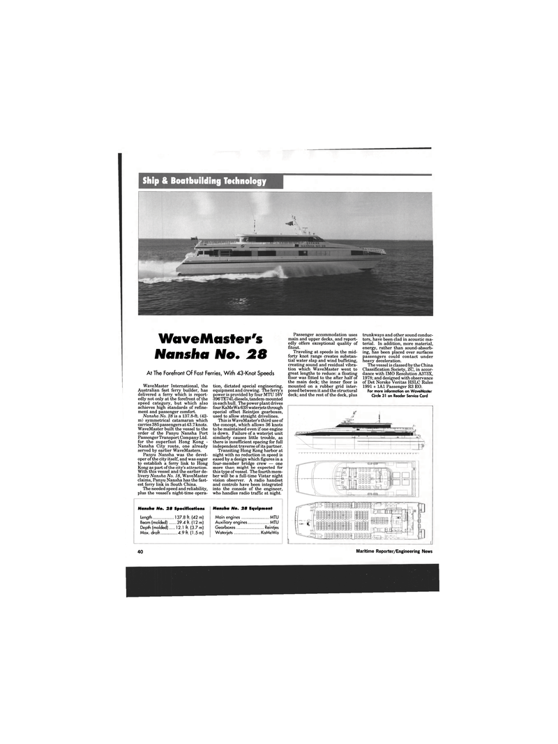 Maritime Reporter Magazine, page 55,  Oct 1994