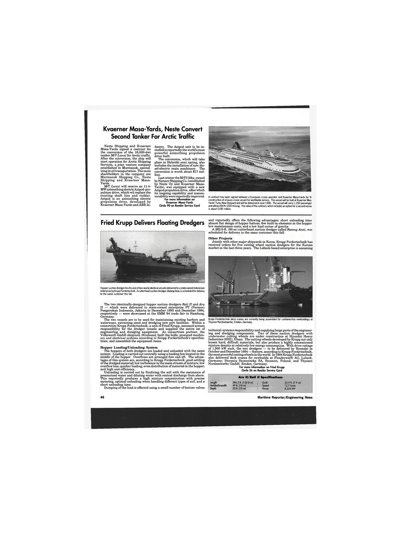 Maritime Reporter Magazine, page 59,  Oct 1994