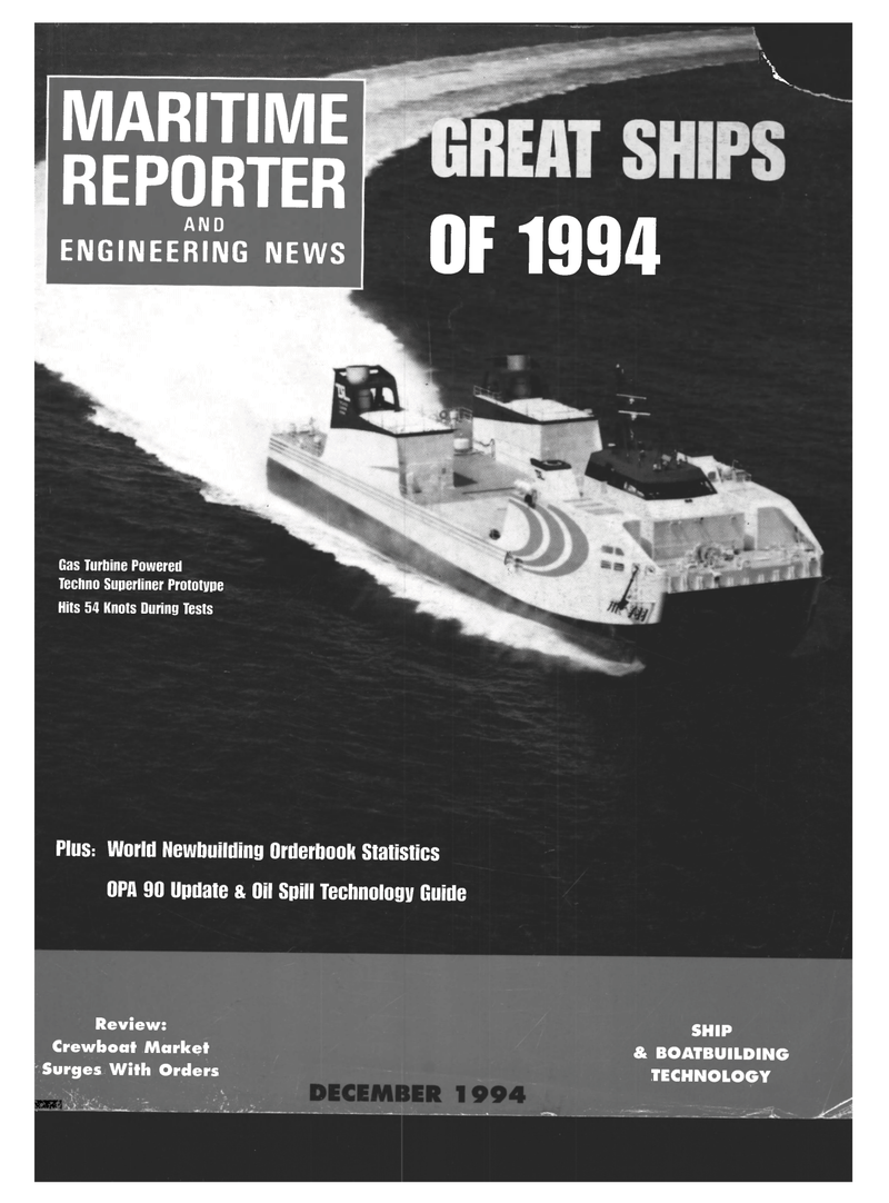Maritime Reporter Magazine Cover Dec 1994 - 