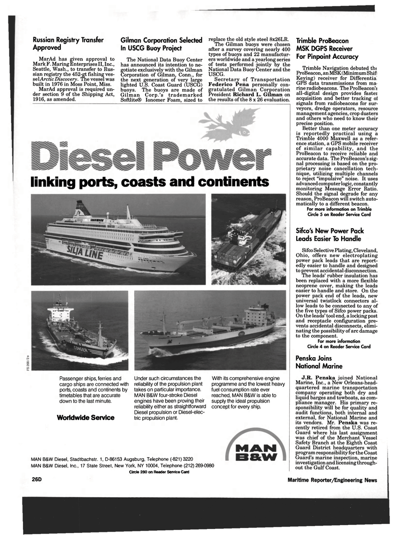 Maritime Reporter Magazine, page 26,  Dec 1994