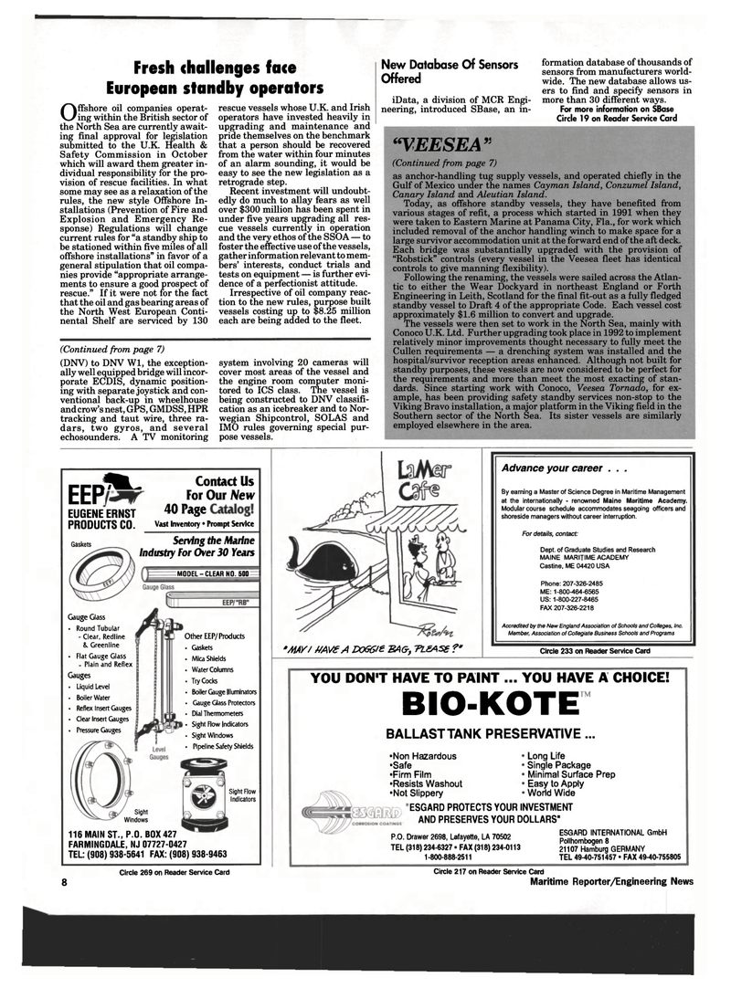 Maritime Reporter Magazine, page 6,  Dec 1994