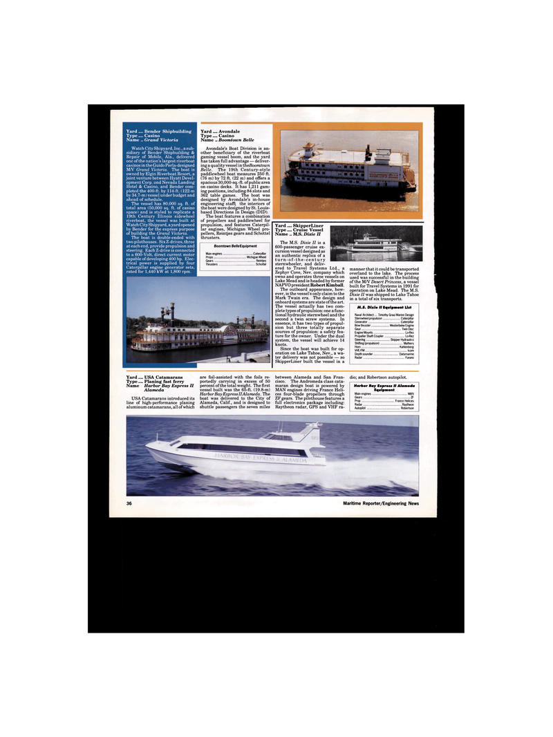 Maritime Reporter Magazine, page 38,  Jan 1995
