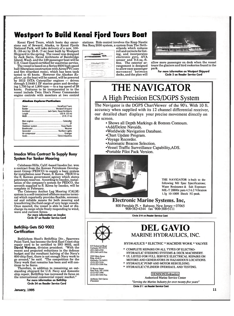 Maritime Reporter Magazine, page 9,  Jan 6, 1995