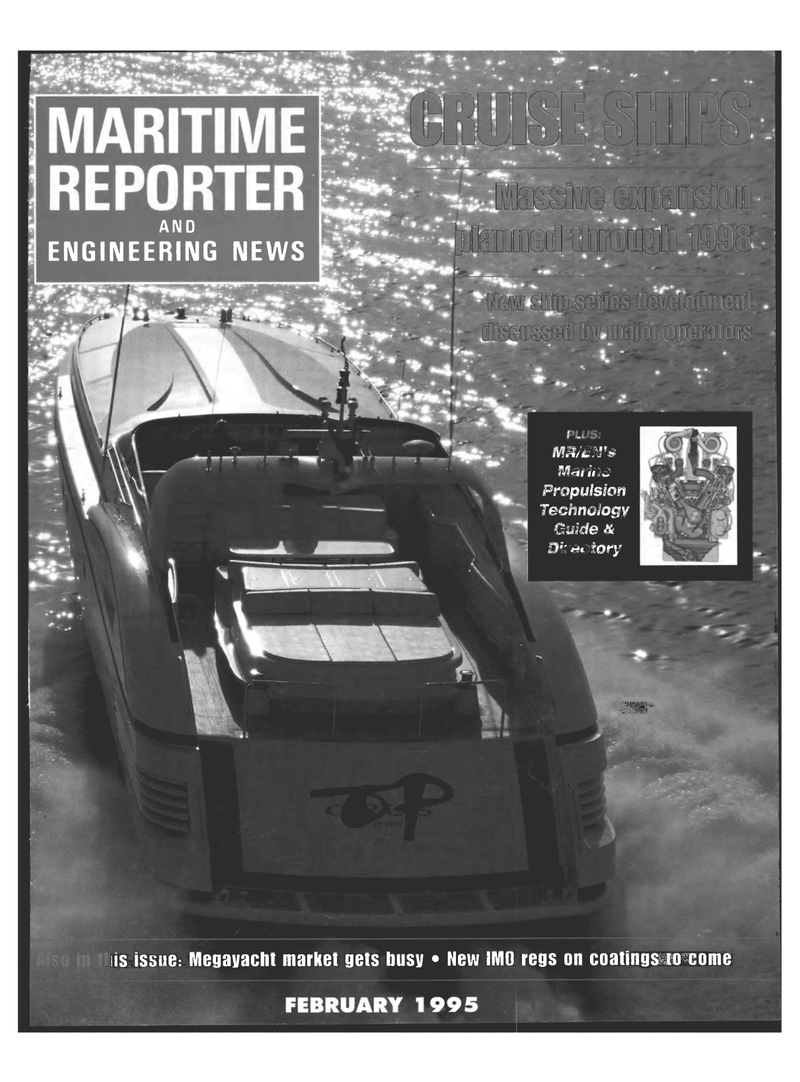 Maritime Reporter Magazine Cover Feb 1995 - 