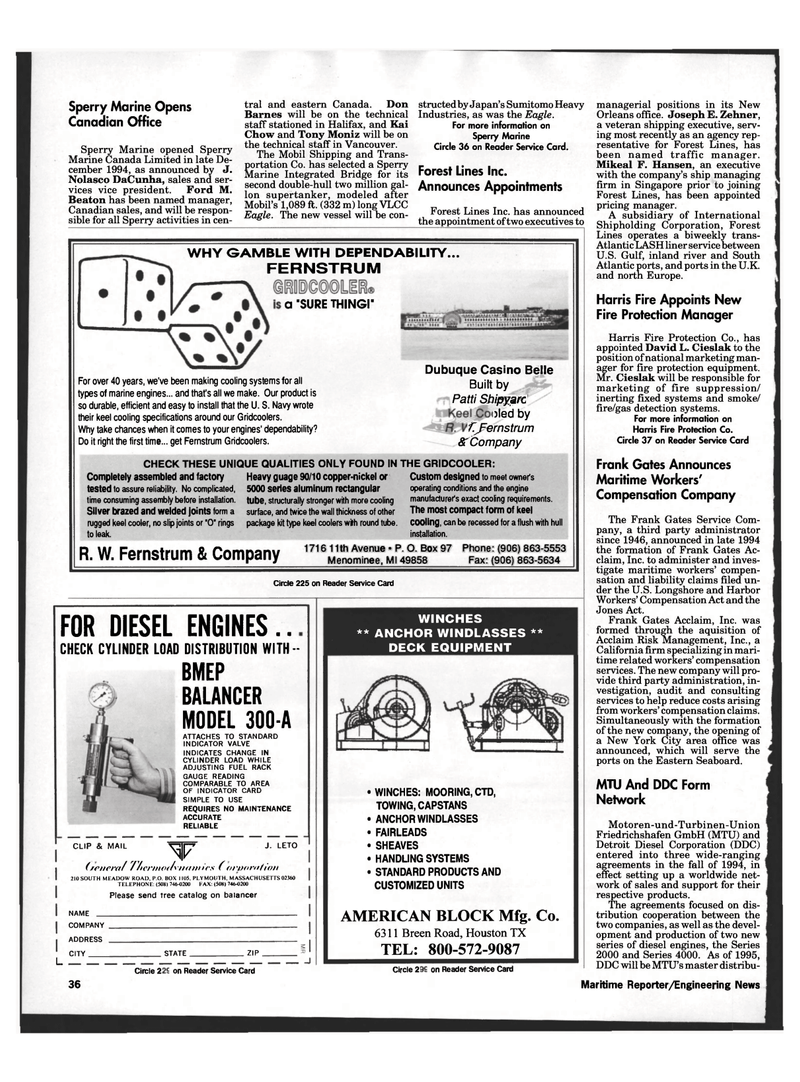 Maritime Reporter Magazine, page 34,  Feb 1995