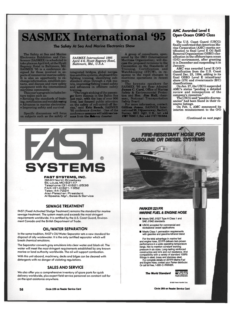 Maritime Reporter Magazine, page 54,  Mar 1995