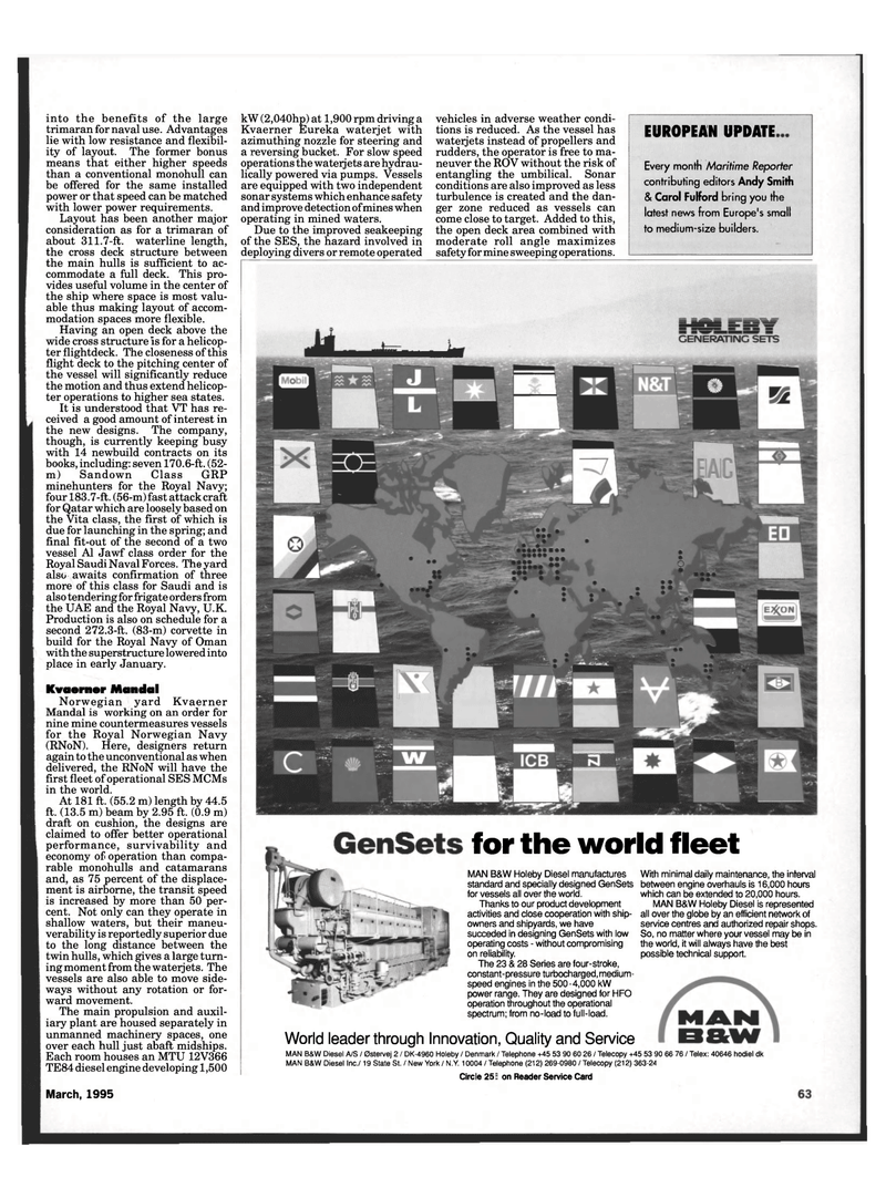 Maritime Reporter Magazine, page 61,  Mar 1995
