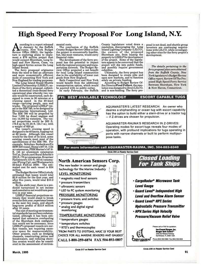 Maritime Reporter Magazine, page 89,  Mar 1995