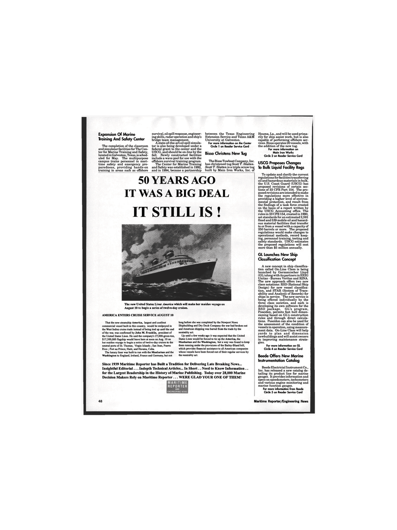 Maritime Reporter Magazine, page 40,  Apr 1995