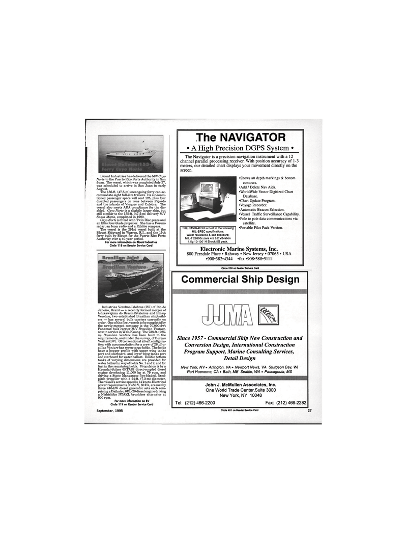 Maritime Reporter Magazine, page 25,  Sep 1995