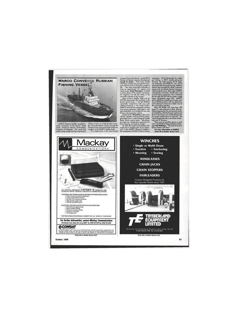 Maritime Reporter Magazine, page 51,  Oct 1995