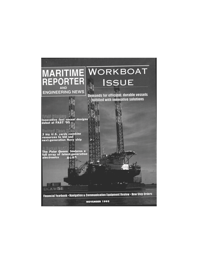 Maritime Reporter Magazine Cover Nov 1995 - 