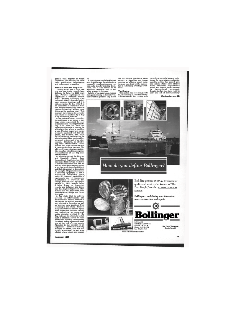 Maritime Reporter Magazine, page 37,  Nov 1995