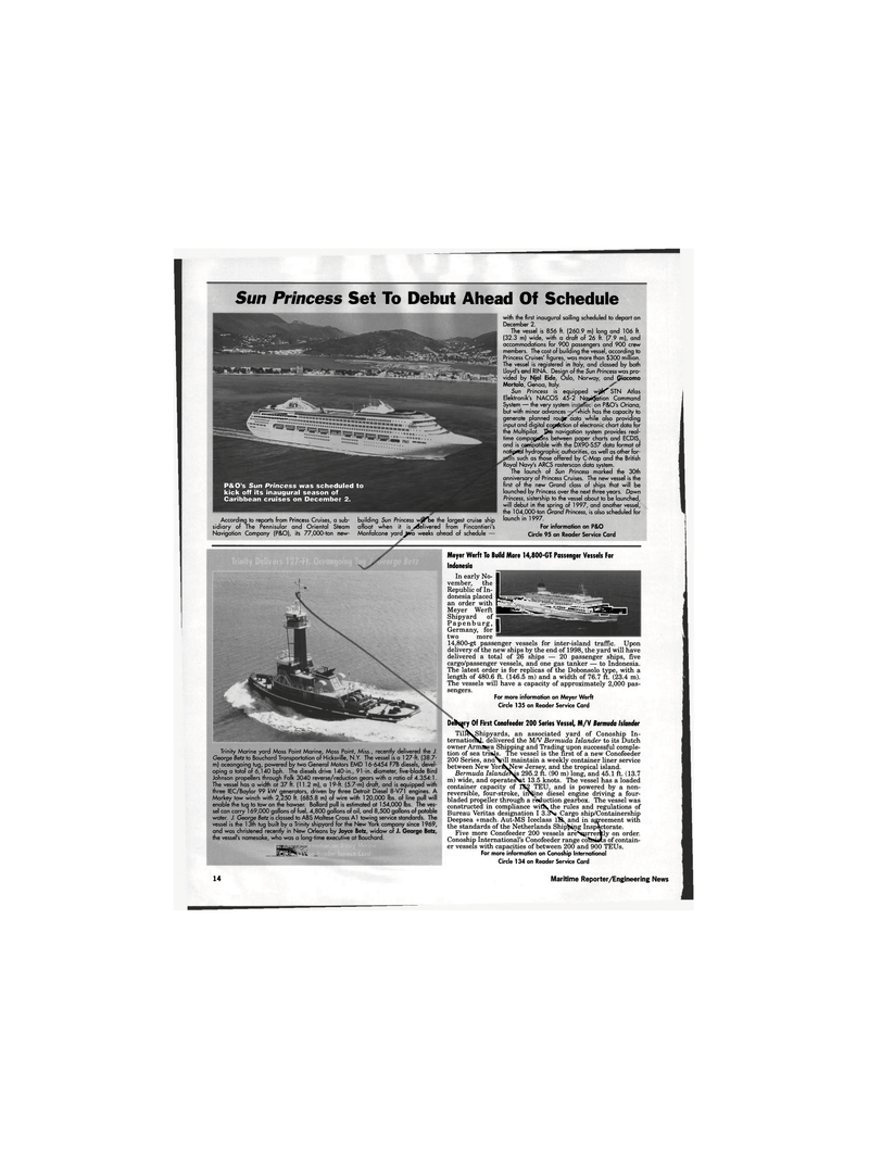 Maritime Reporter Magazine, page 12,  Dec 1995
