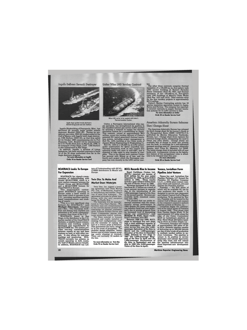 Maritime Reporter Magazine, page 14,  Mar 1996