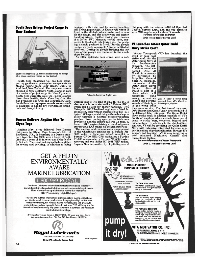 Maritime Reporter Magazine, page 32,  May 1996