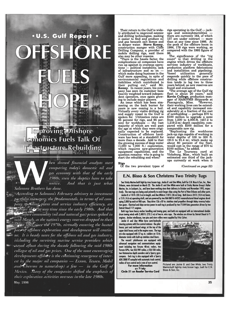 Maritime Reporter Magazine, page 33,  May 1996