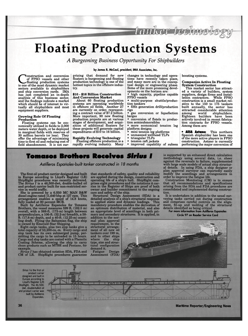 Maritime Reporter Magazine, page 34,  May 1996