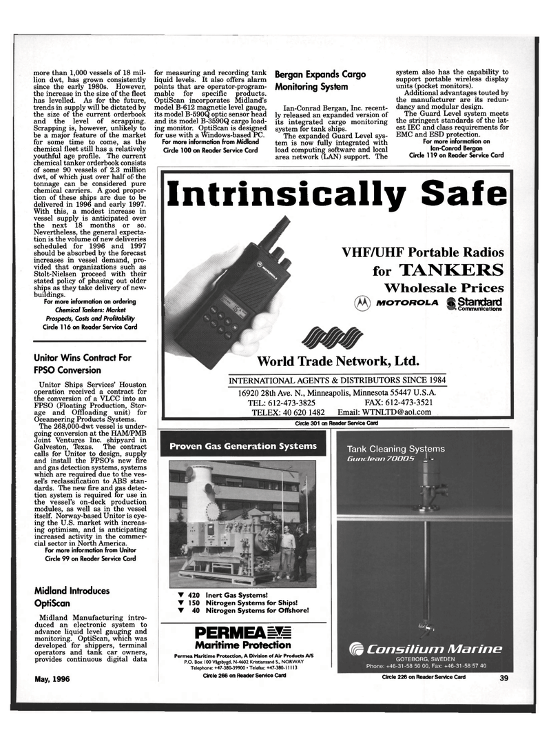 Maritime Reporter Magazine, page 37,  May 1996