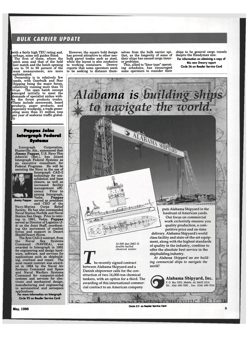 Maritime Reporter Magazine, page 7,  May 1996