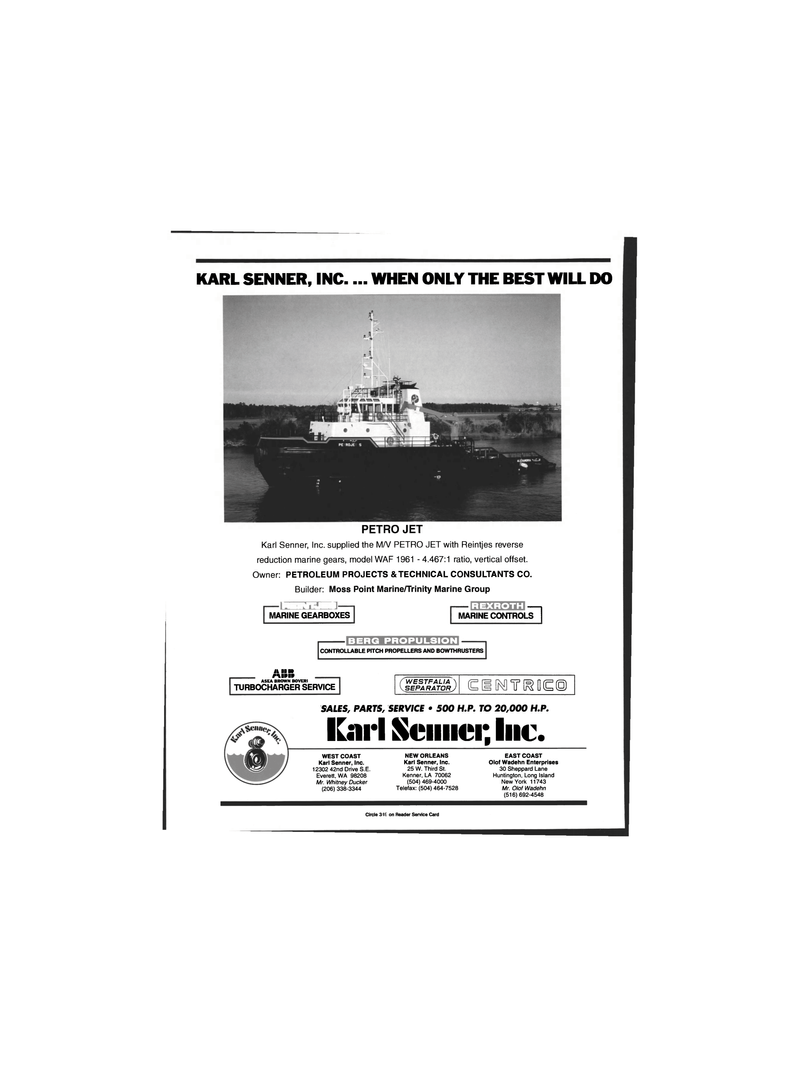 Maritime Reporter Magazine, page 2nd Cover,  Jun 1996