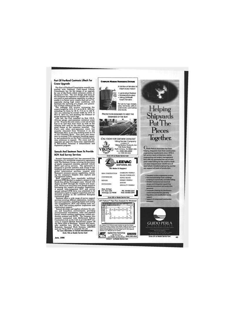 Maritime Reporter Magazine, page 41,  Jun 1996