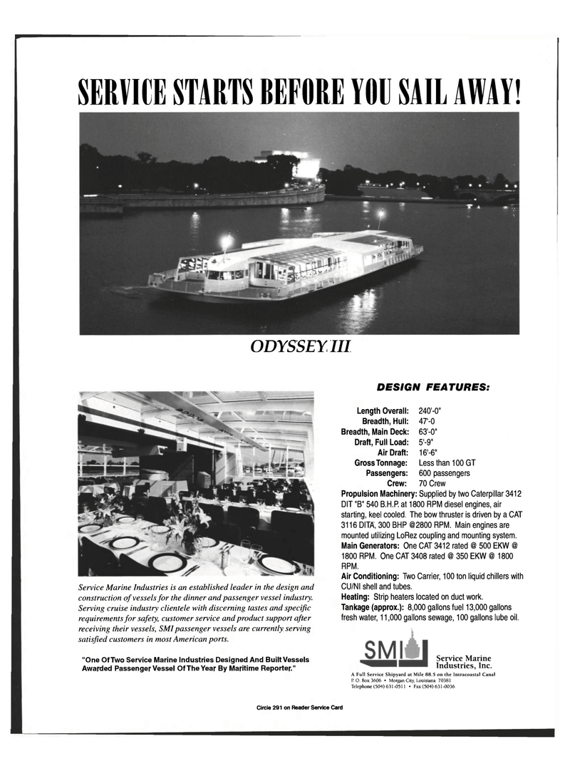 Maritime Reporter Magazine, page 2nd Cover,  Aug 1996