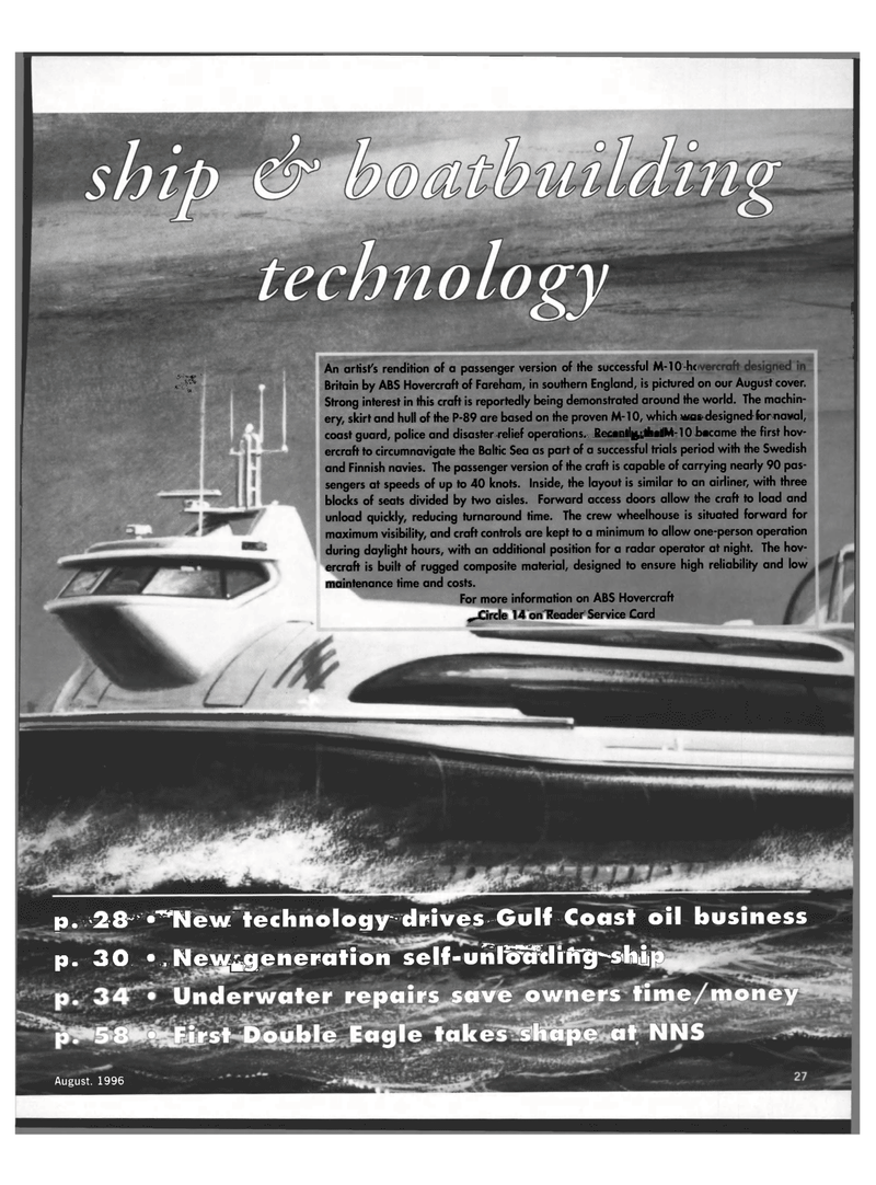 Maritime Reporter Magazine, page 25,  Aug 1996