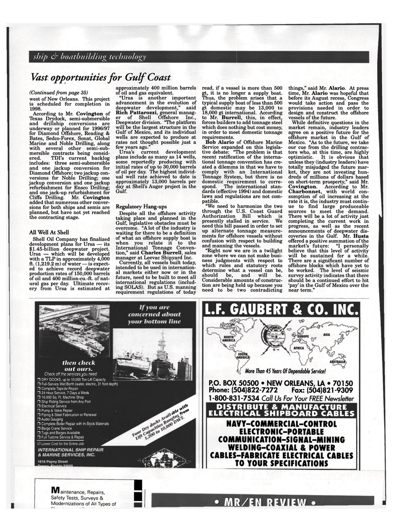 Maritime Reporter Magazine, page 34,  Aug 1996