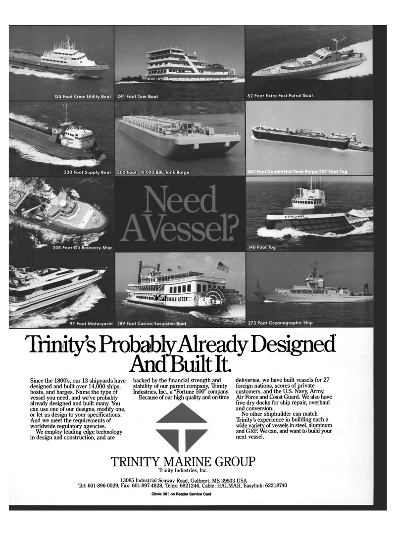 Maritime Reporter Magazine, page 71,  Aug 1996