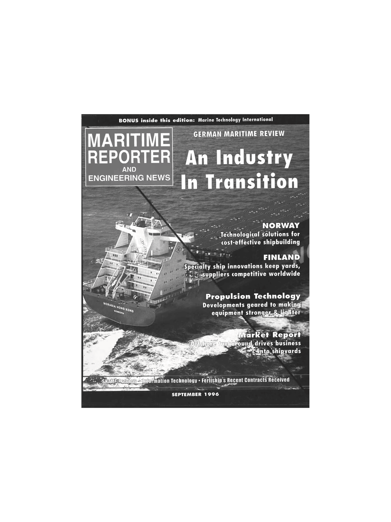 Maritime Reporter Magazine Cover Sep 1996 - 