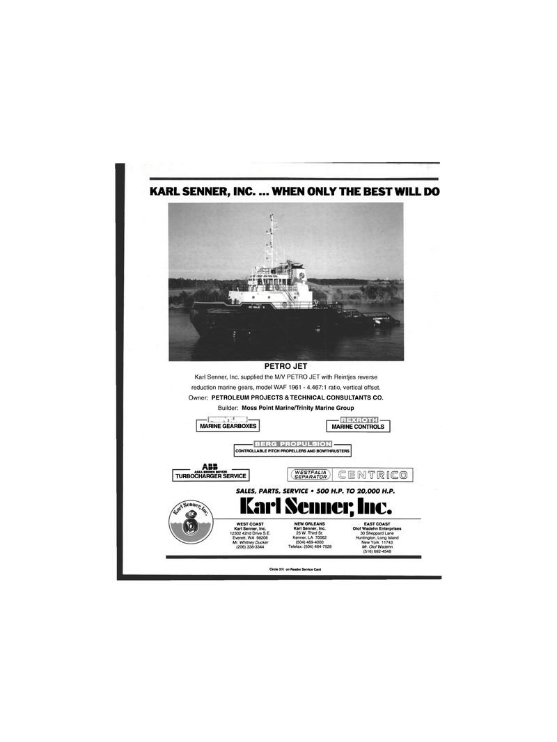 Maritime Reporter Magazine, page 4th Cover,  Sep 1996