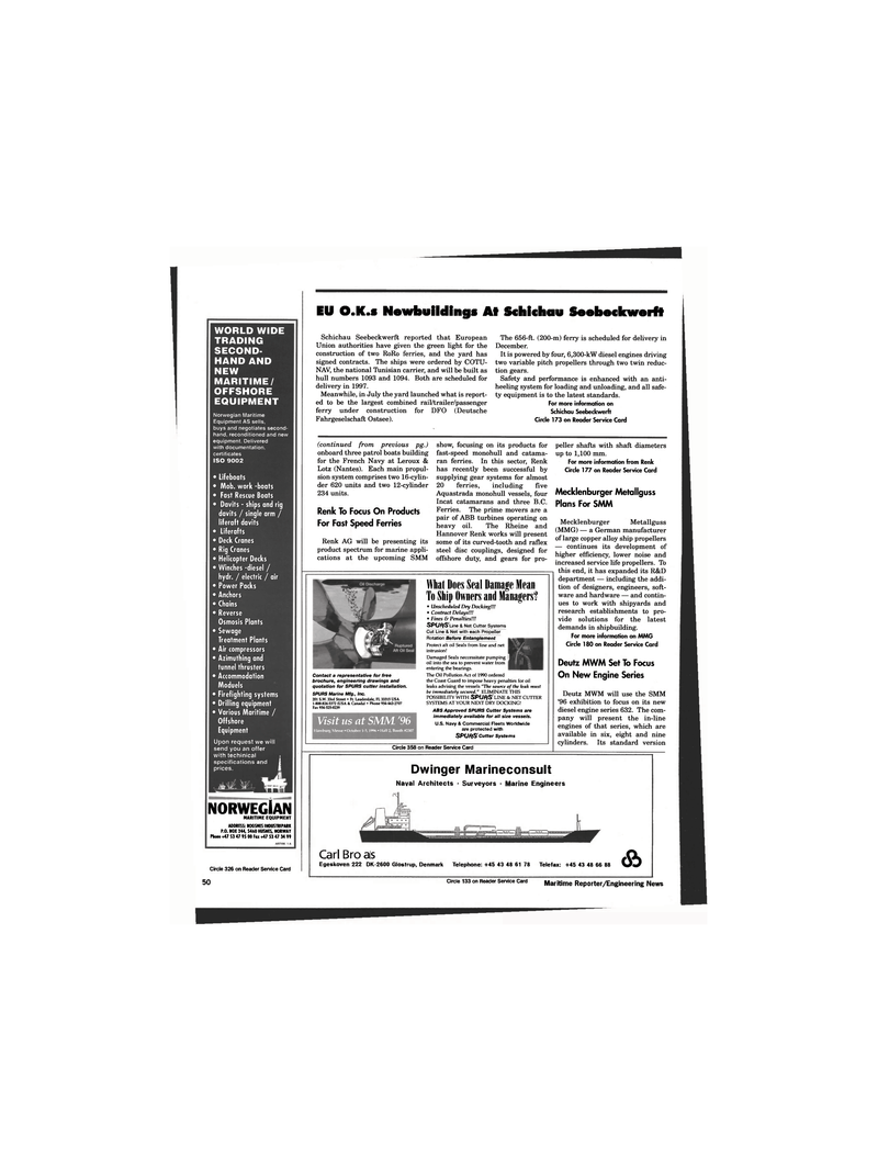 Maritime Reporter Magazine, page 50,  Sep 1996