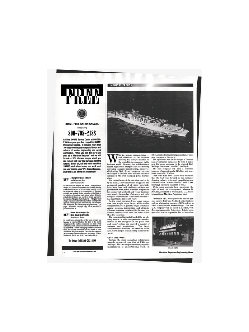 Maritime Reporter Magazine, page 10,  Oct 1996