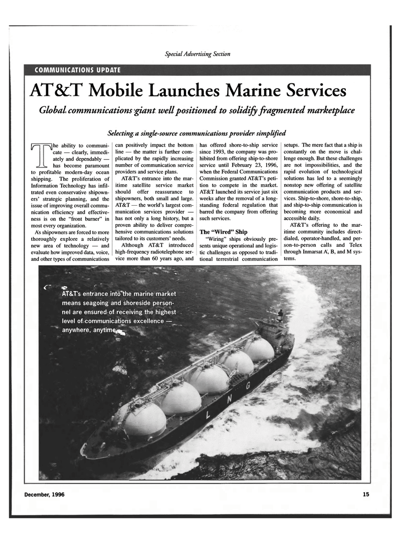 Maritime Reporter Magazine, page 13,  Dec 1996