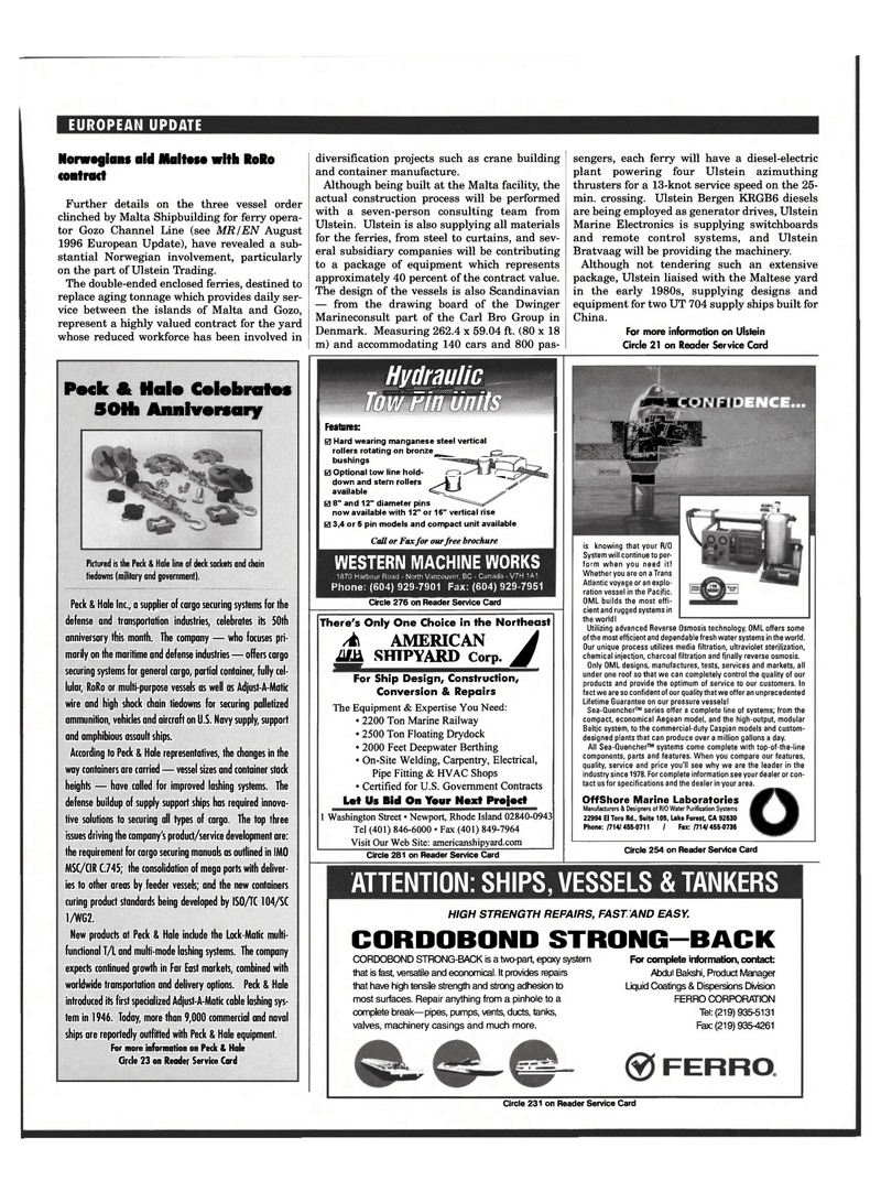 Maritime Reporter Magazine, page 21,  Dec 1996