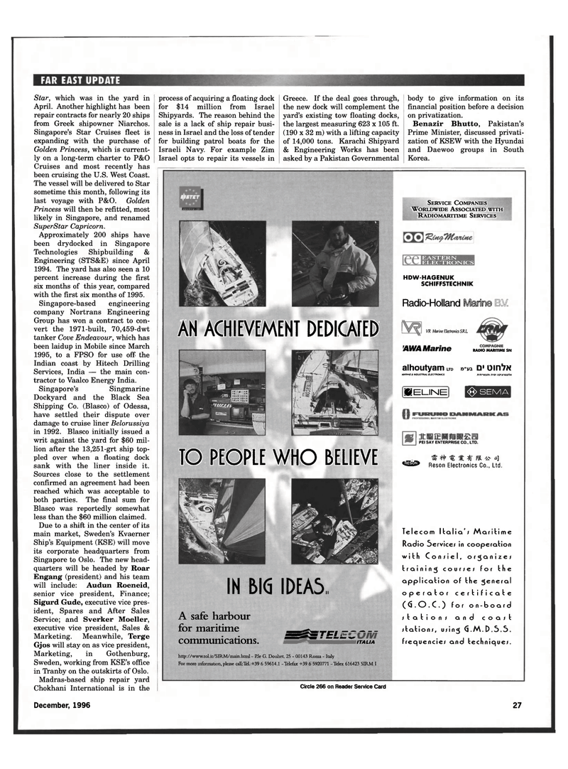 Maritime Reporter Magazine, page 25,  Dec 1996