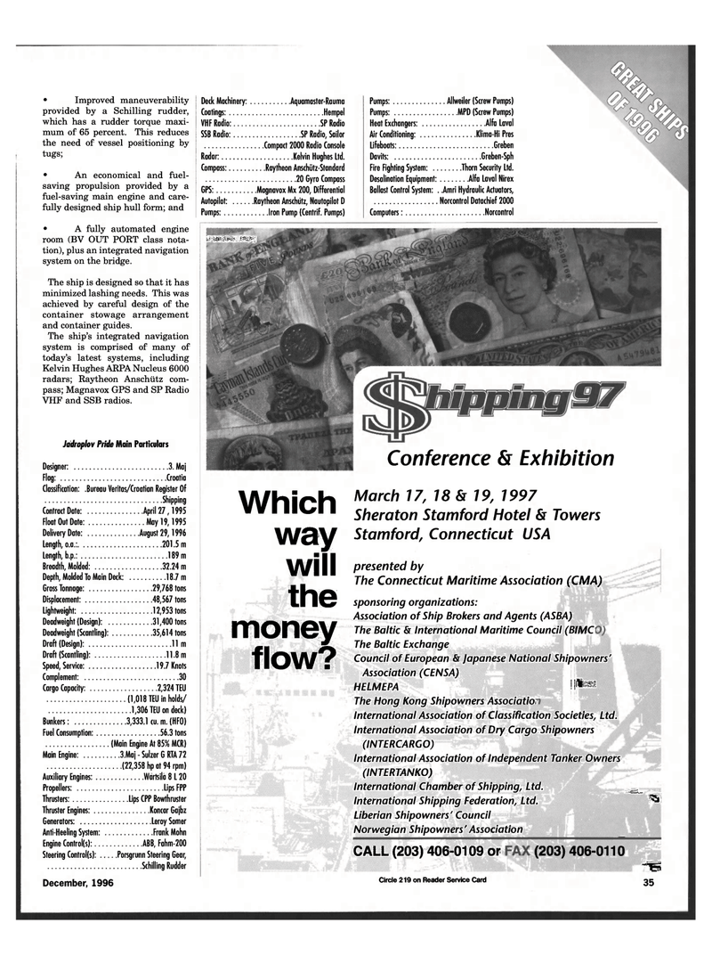 Maritime Reporter Magazine, page 33,  Dec 1996