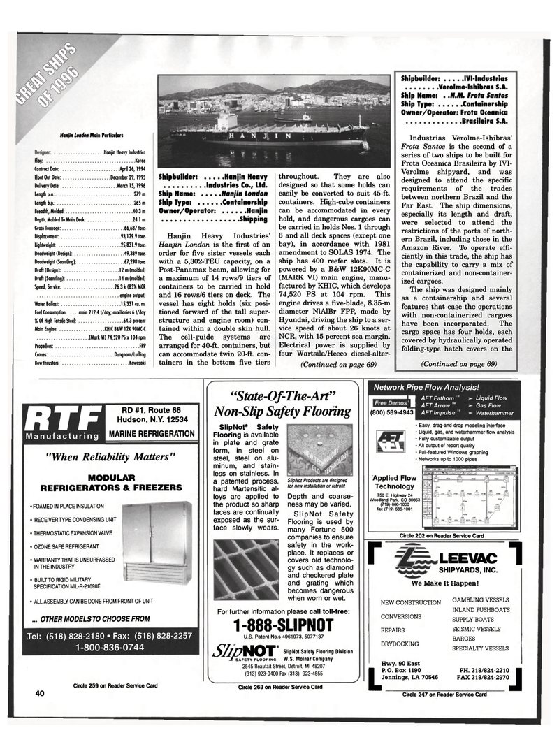 Maritime Reporter Magazine, page 38,  Dec 1996