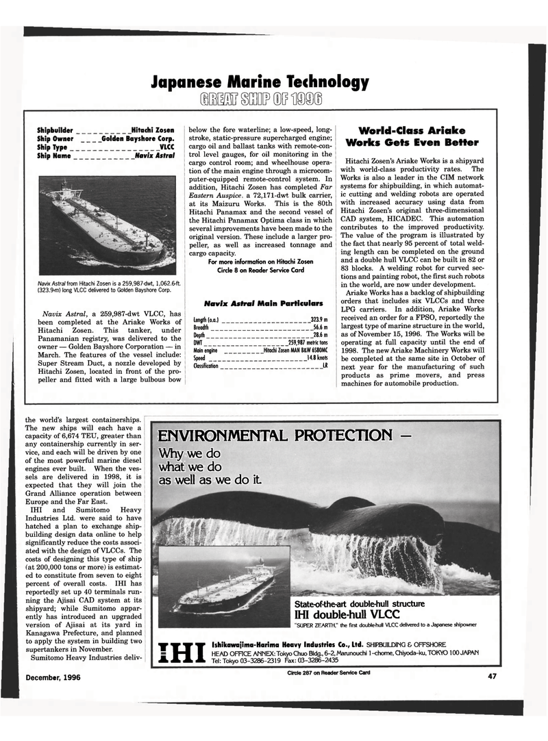 Maritime Reporter Magazine, page 45,  Dec 1996